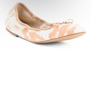 Sam Edelman Leather White/Tan Patterned Loafers Size-9 NWT